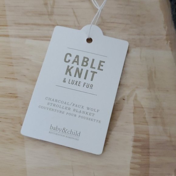 Restoration Hardware Baby & Child Luxe Fur Stroller Blanket - Wolf - Picture 5 of 5